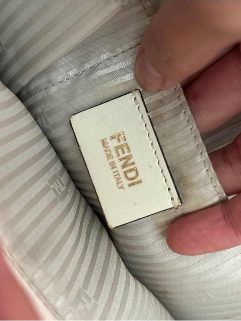 Fendi 2Jours White Leather Tote Bag - Picture 3 of 13